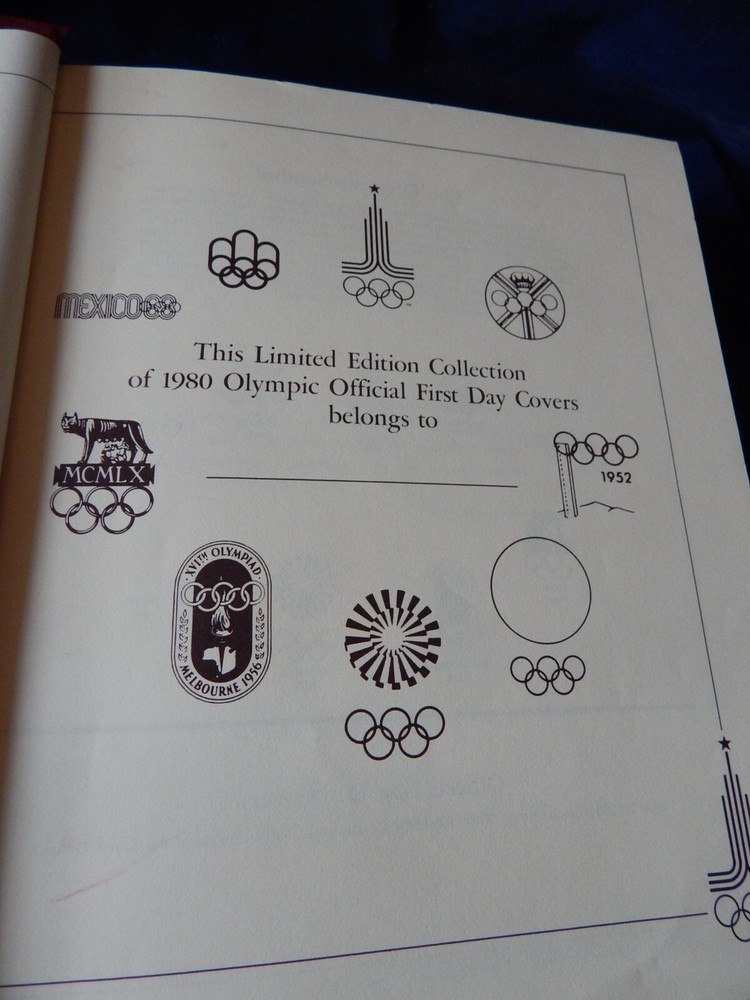 Olympics '80 Russia USSR stamp album 79 FDC sheets COMPLETE w/ Dust cover