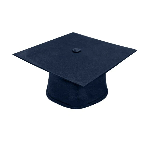 Matte Navy Blue High School/Bachelor Graduation Cap and Gown