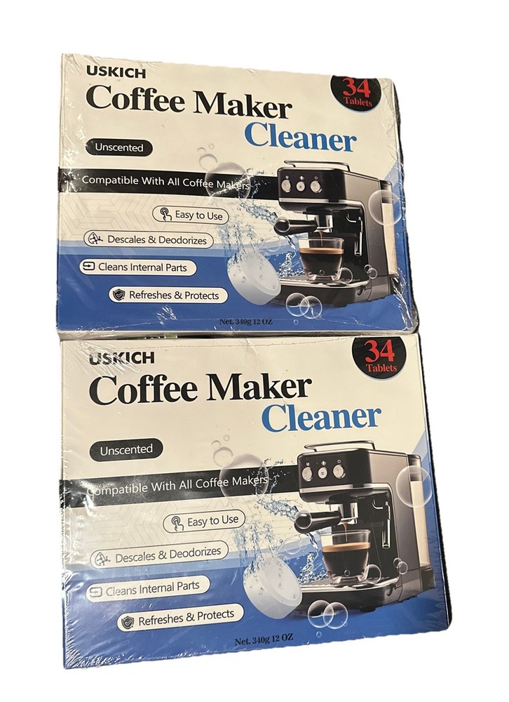 2X Coffee Machine Cleaner Descaler Tablets 68 Tabs Coffee Maker Cleaner Keurig