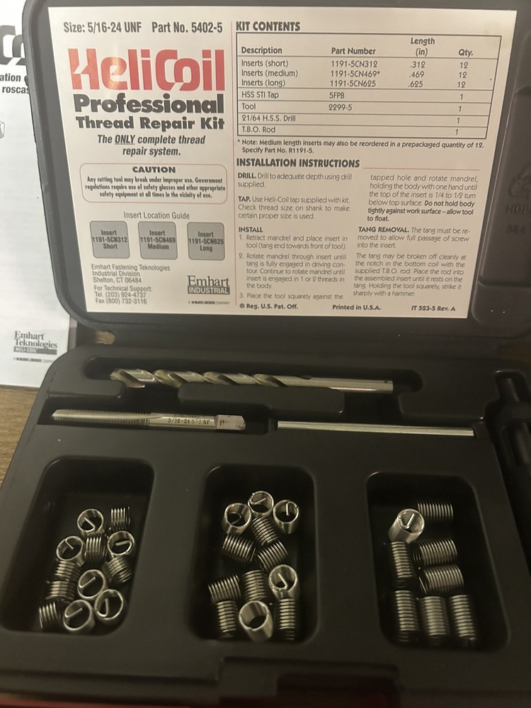 Lot HeliCoil Professional Thread Repair Kit