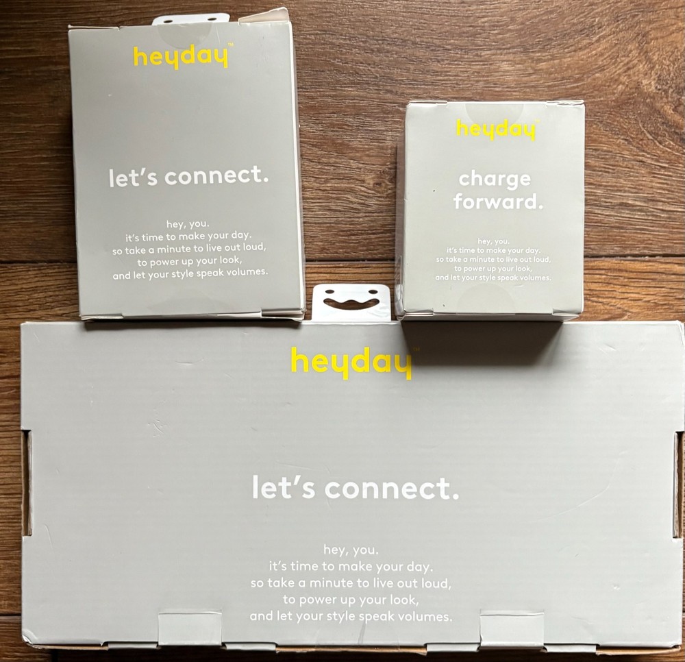 HEYDAY compact wireless mouse, wireless keyboard & wall charger