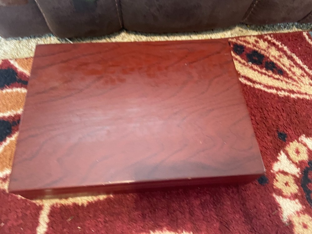 Flatware Silver Ware box Salmon lining 14 1/2" x 3 1/4" x 10 3/4"