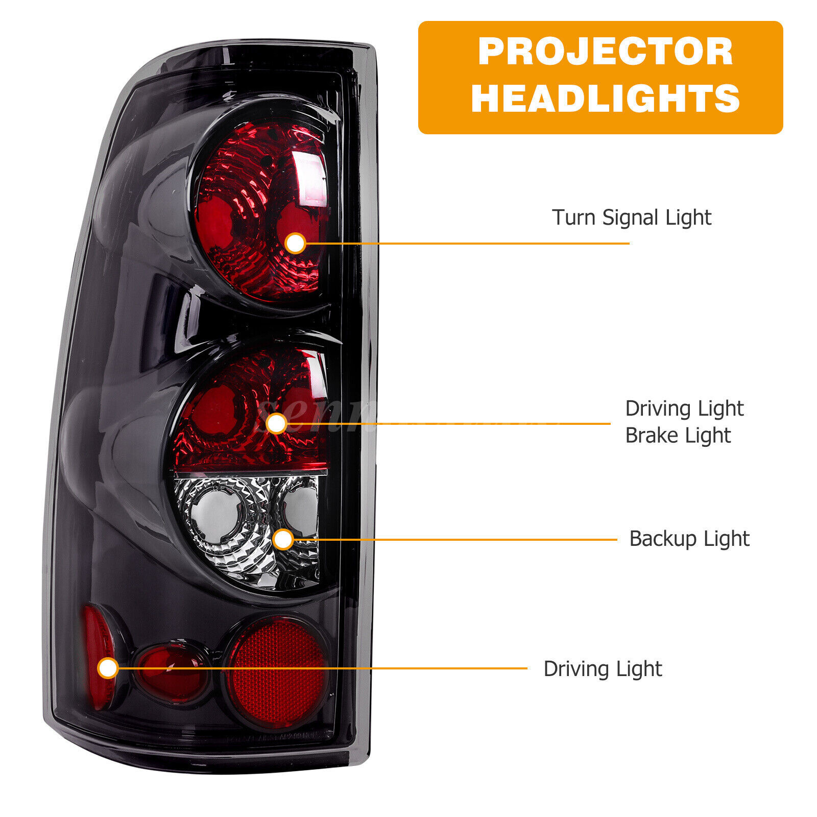 Pair Tail Lights Rear Brake Lamps L+R For 99-06 Chevy Silverado 1500 2500 3500