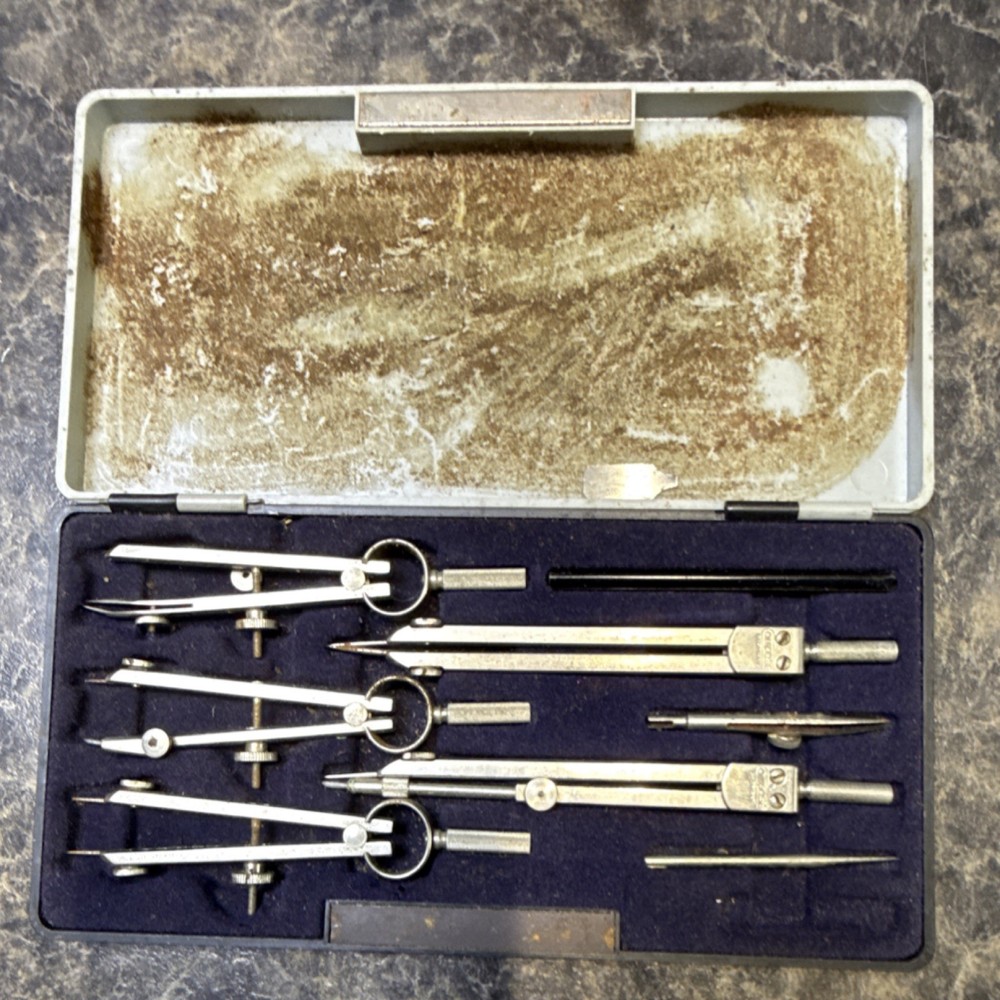 Compass Drafting Tool Set with Case, Model 629