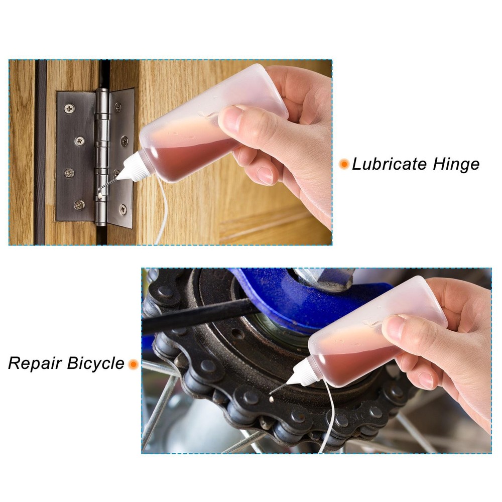 Needle Tip Bottle Precision Plastic Applicator 100ml White Hood 10pcs