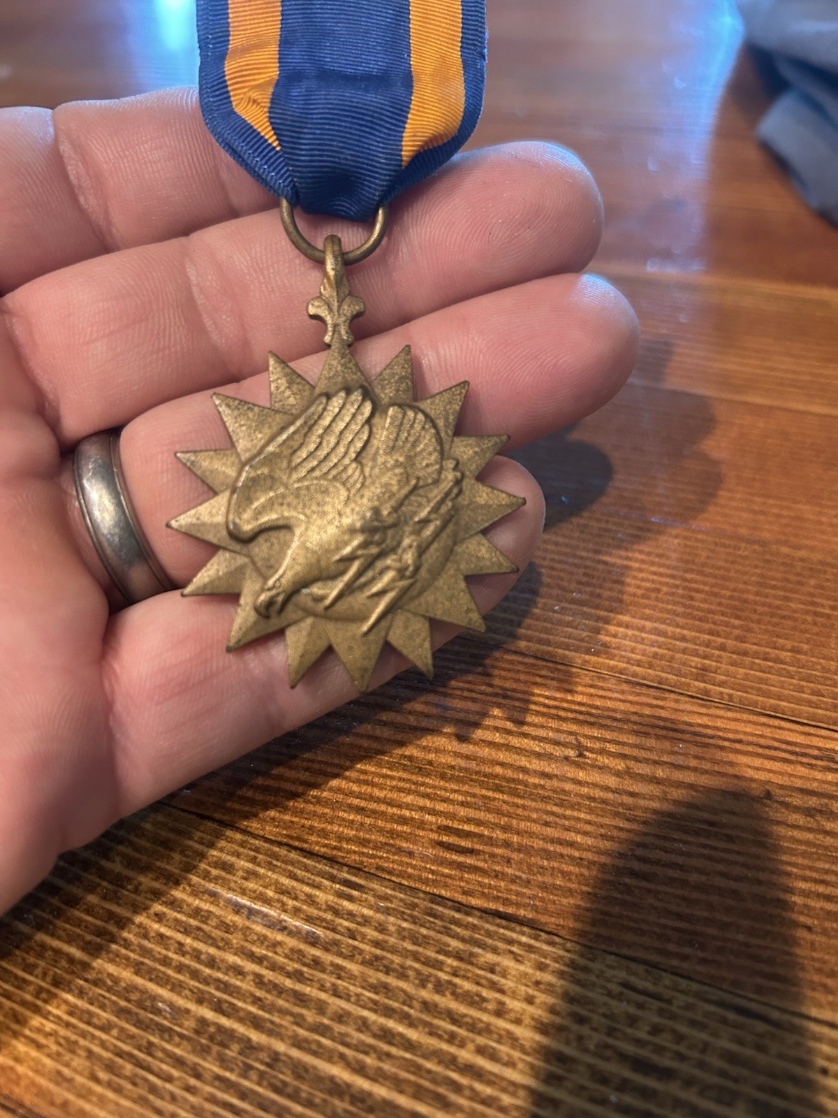 Original WWII US Air Force Eagle Medal Ribbon - Military - Vintage - U.S.