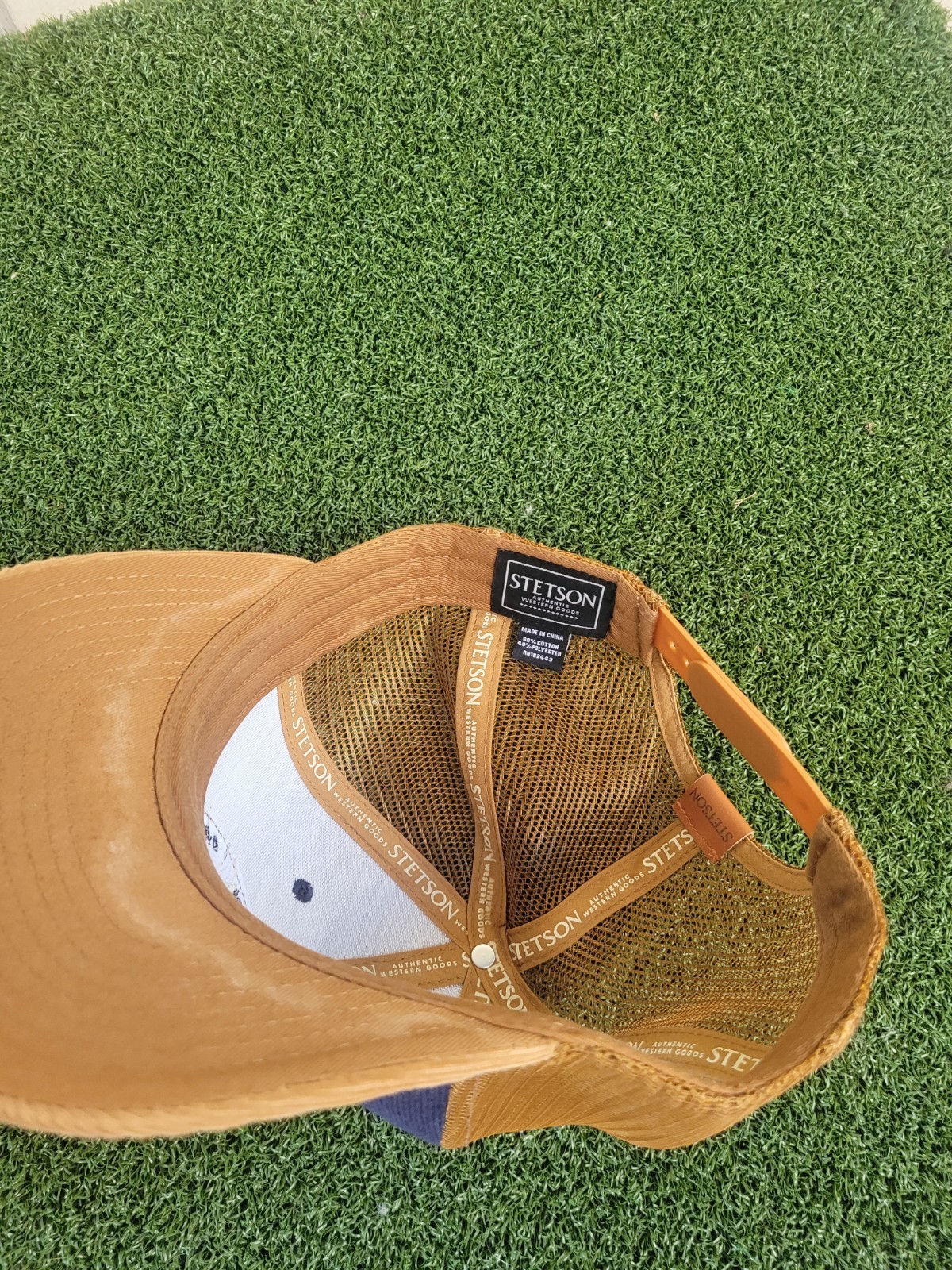 STETSON 'LIVE THE LEGEND' FELT TRUCKER CAP / HAT w/ Steer Head Patch SNAP Back