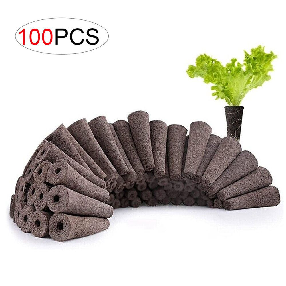 100x Grow Sponge Hydroponics Replacement Seed Starter Pod Plug Root Growth Kit