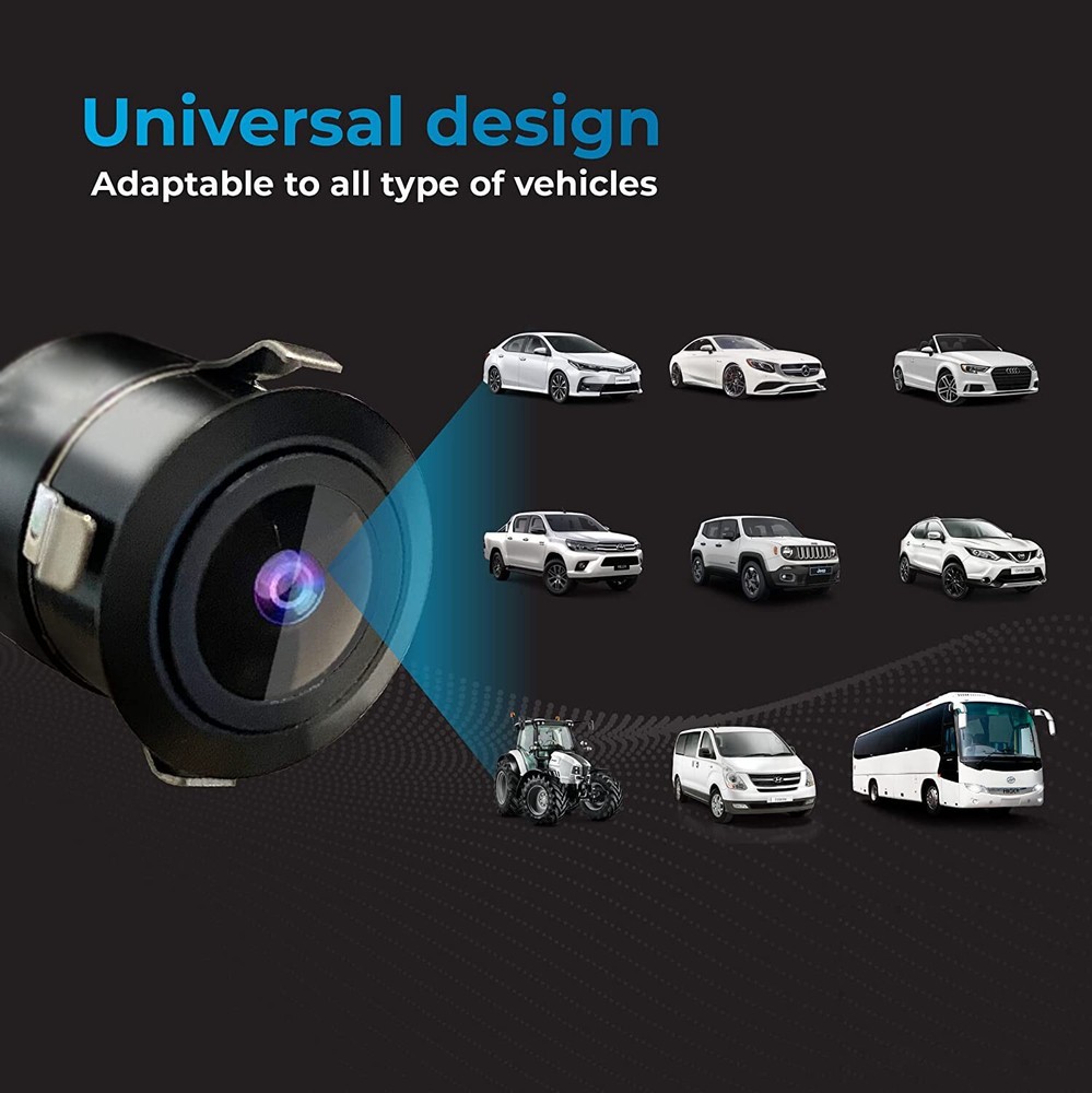 Car Backup Camera Front/Rear View Hang/Flush Mount Two Way Installation Reverse