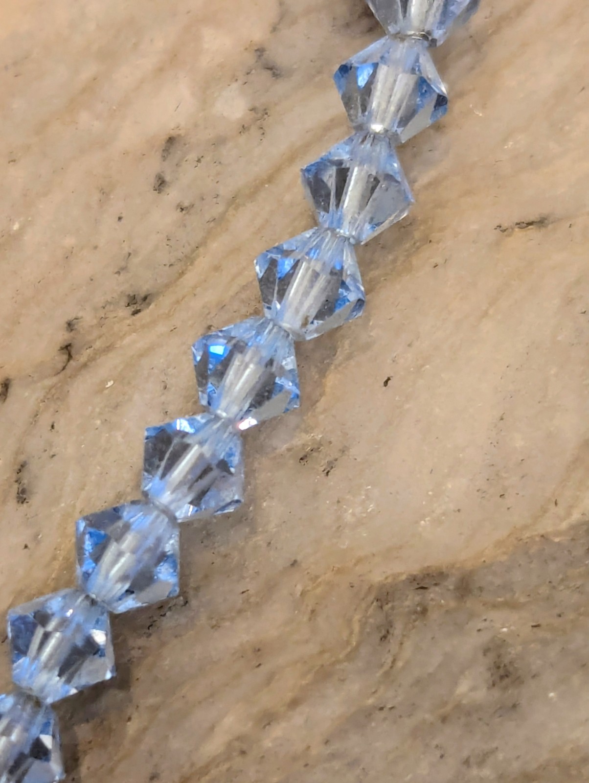 14k Gold Necklace,Bracelet & Earrings Set,Blue Lagoon Swarovski Crystal, Vtg