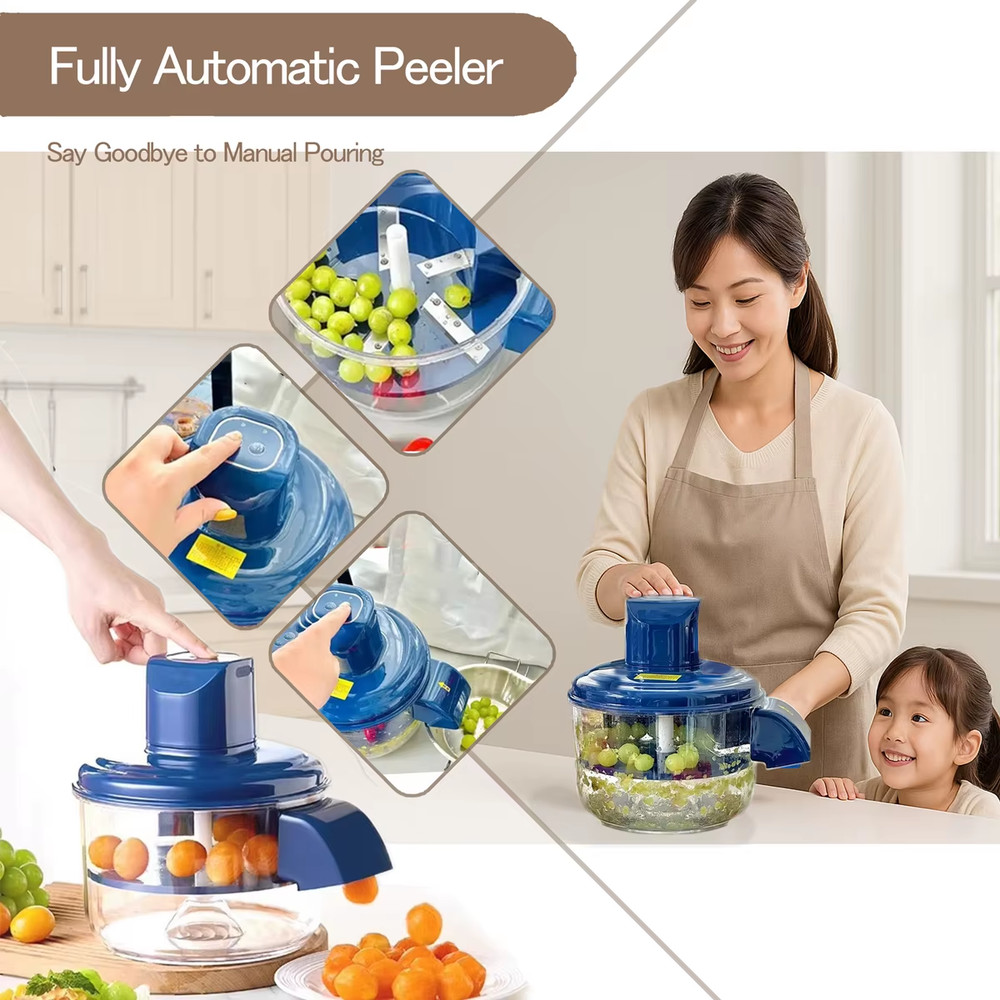 Rechargeable Fruit Peeler Automatic Electric Grape Peeler Machine for Grapes Che