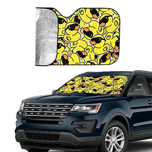 Duck Car Windshield Sunshade Front Window Sun Visor Protector Small Black10