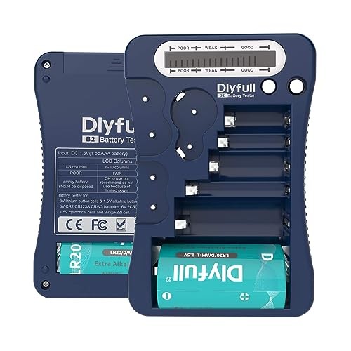 Battery Tester,  LCD Display Universal Battery Checker for AA AAA C D 9V