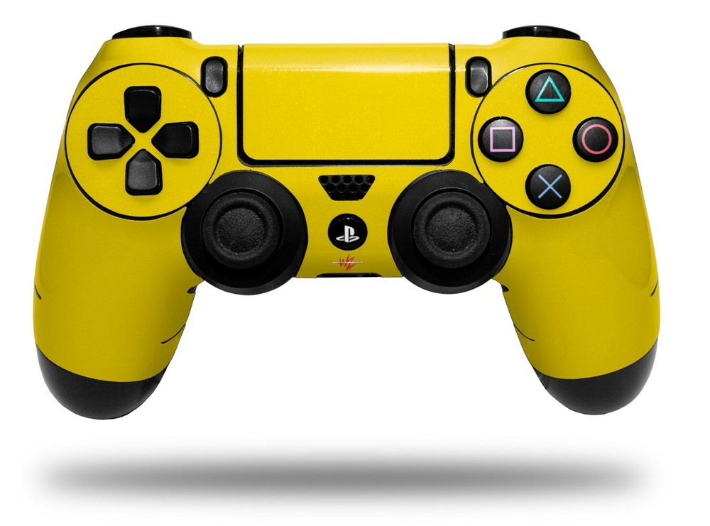 Skin for Sony PS4 Controller Solids Collection Yellow