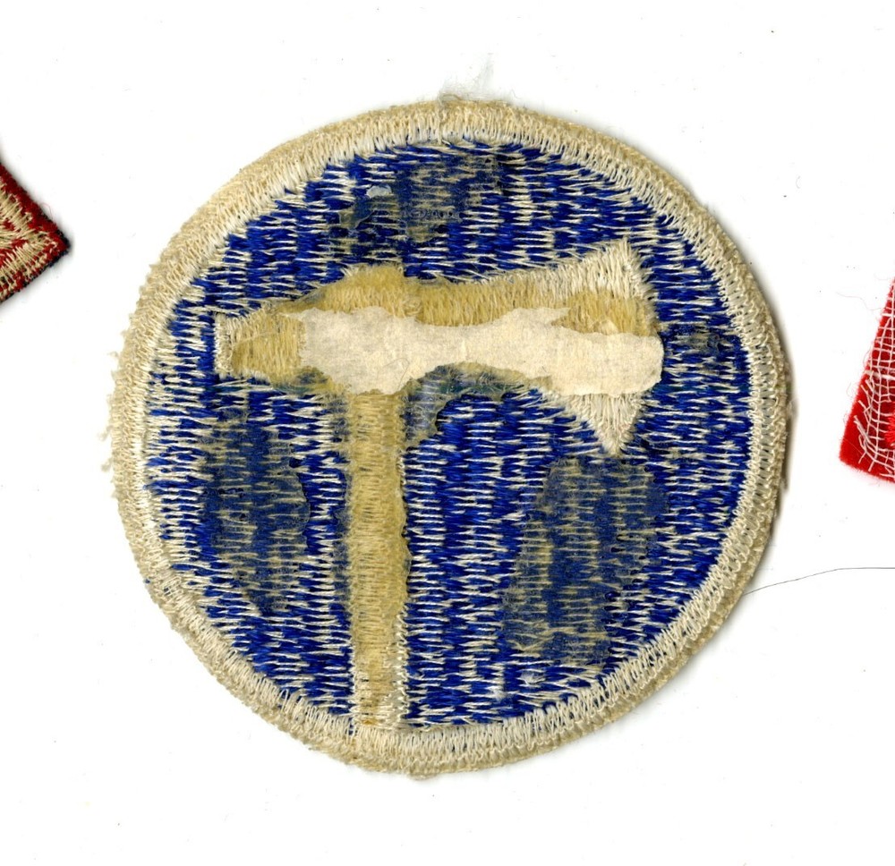 XIX Corps 2nd Design White Tomahawk White Back Patch WWII Vintage