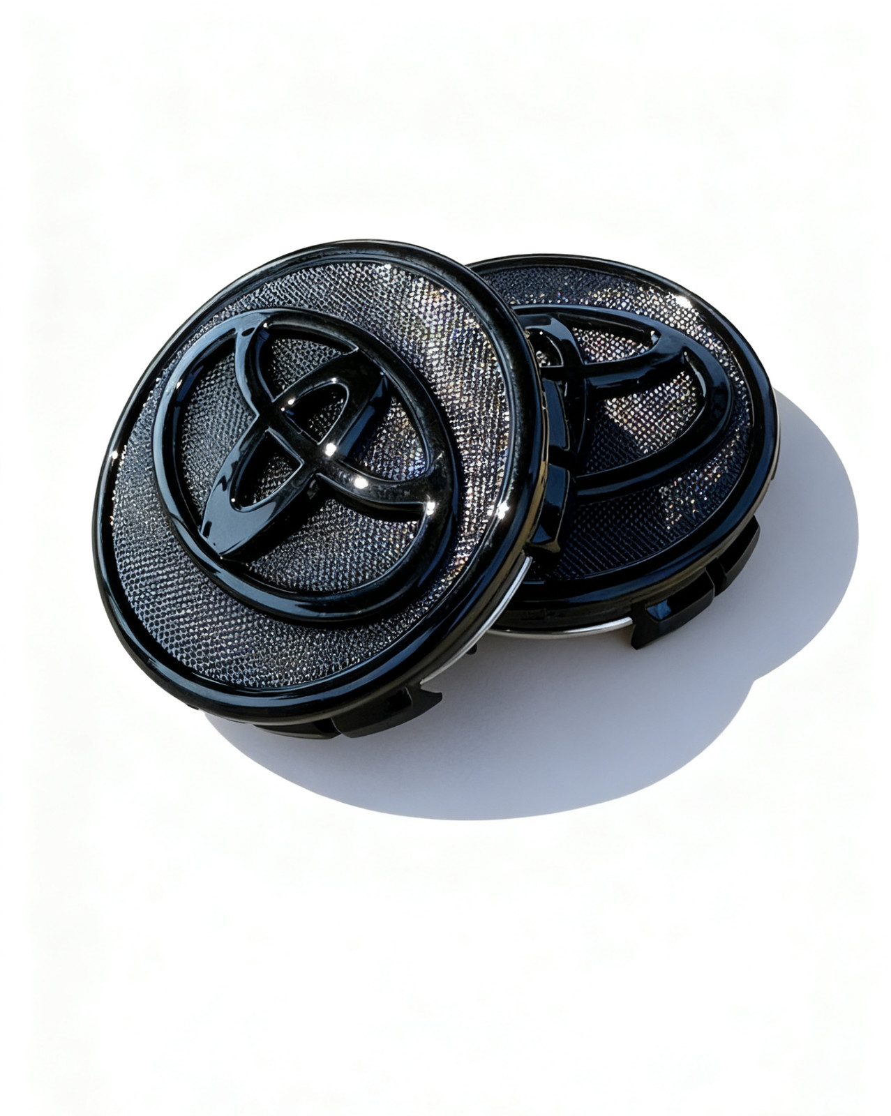 4 X Wheel Center Hub Caps Gloss Black Emblem 57mm Fit For Toyota Prius Corolla💎