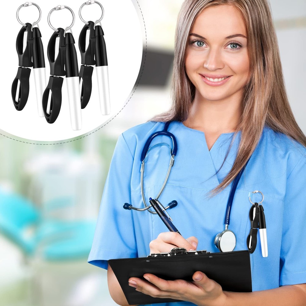 Geyee 15 Pcs Badge Scissors for Nurses Mini Set Gift Assorted Color