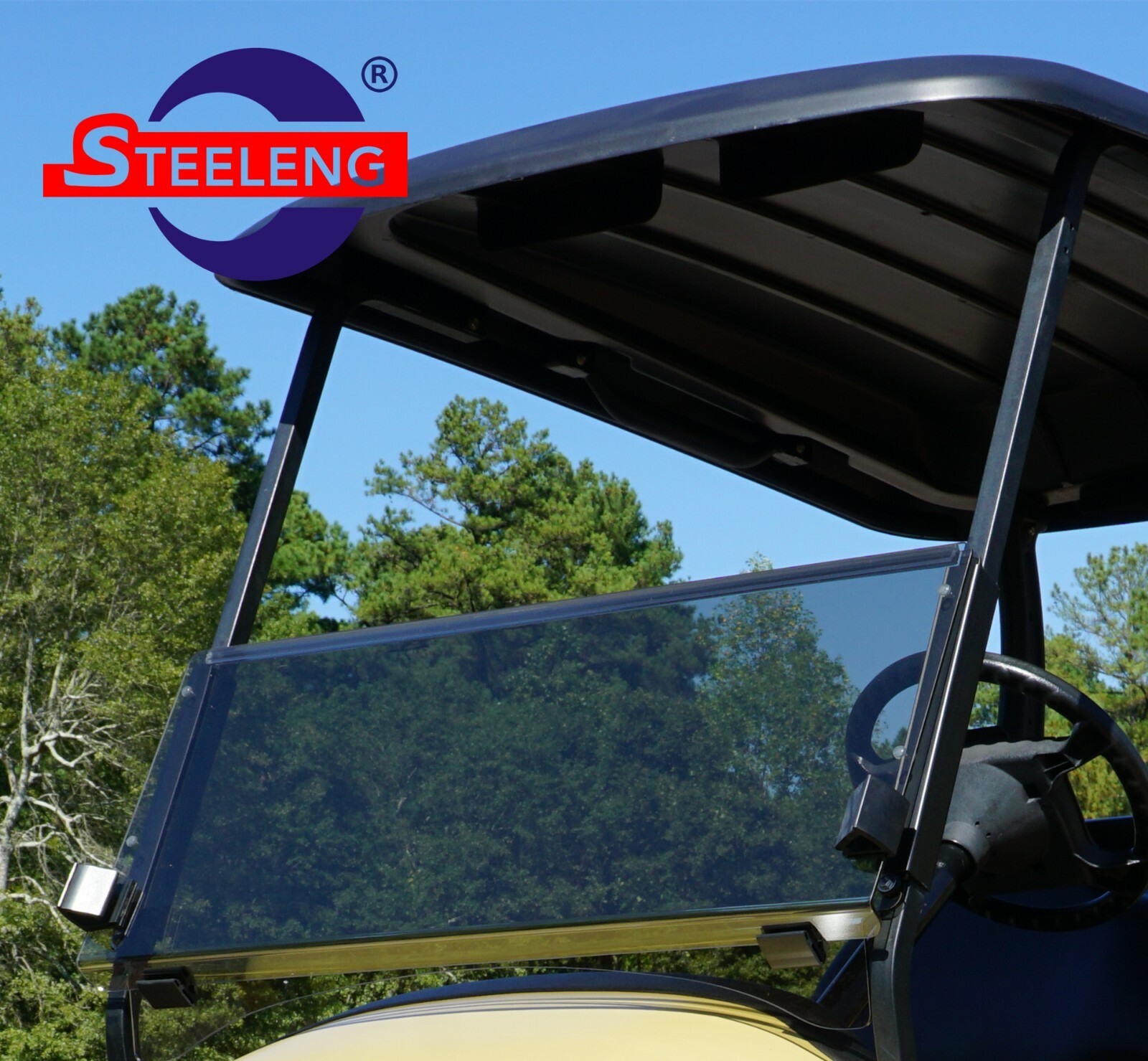Foldable Tinted Windshield for Club Car Precedent/Onward/Tempo Golf Cart