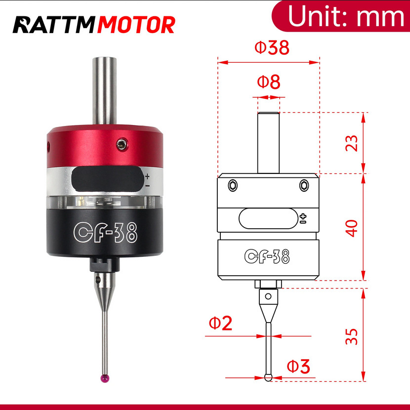 3D CNC Router Touch Probe Trigger Edge Finder Three-coordinate Setting CF-38
