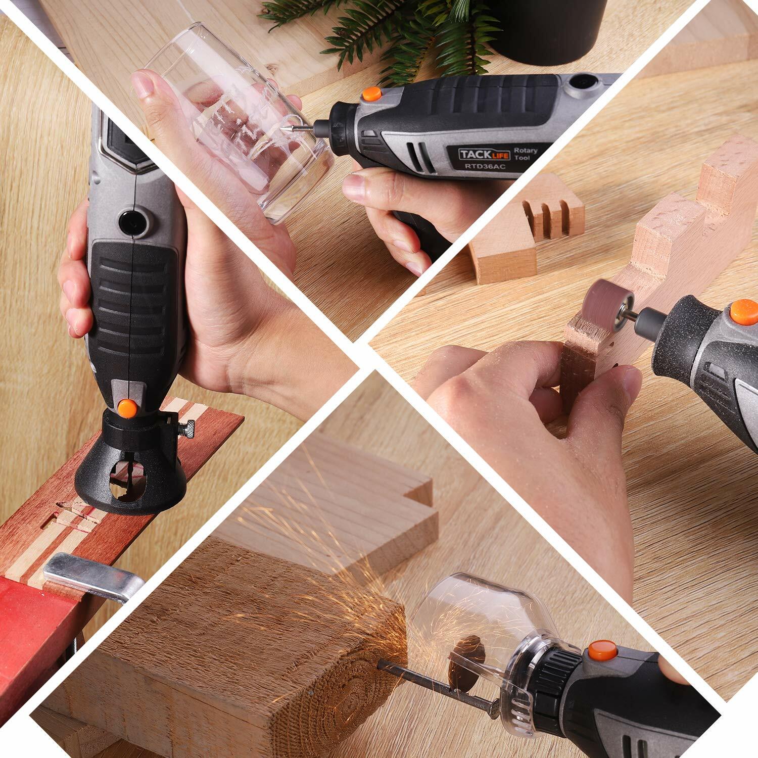 Rotary Tool Kit 1.8 Amp, Variable Speed with Upgraded Flex Shaft, 63 Accessories