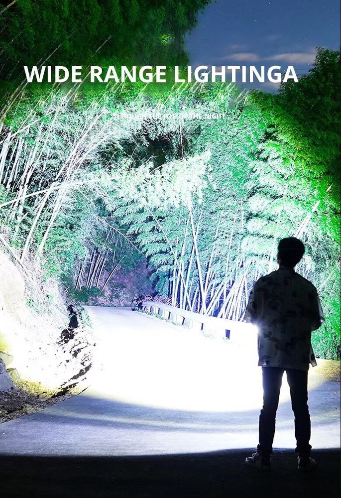 1000000 Lumens Rechargeable Super Bright LED Tactical Flashlight LED Work Light