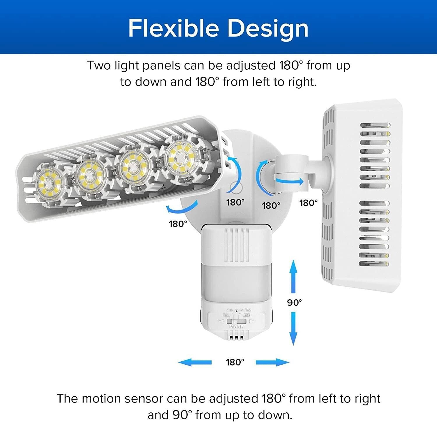 LED Motion Sensor Outdoor Security Light Wall Mounted Bright Floodlight SANSI
