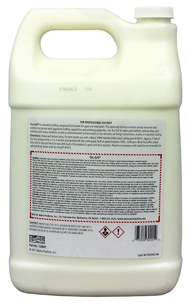 1 Gallon Tru Grit Paint Correction Compound - Ultimate Deep Scratch Remover