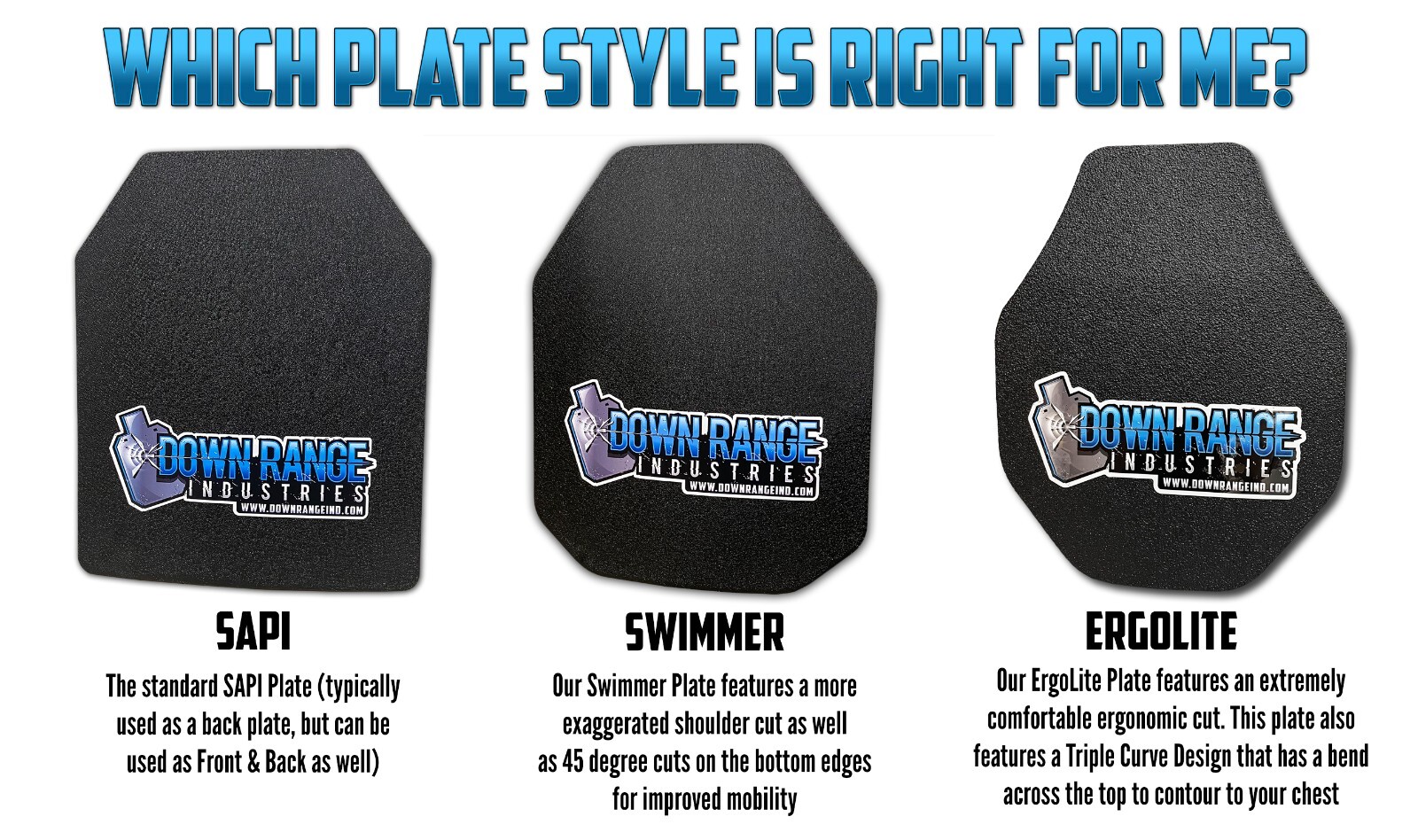 AR500 Level 3 III Body Armor Plates - Multi-Curved SPALL COATING OPTIONS!!