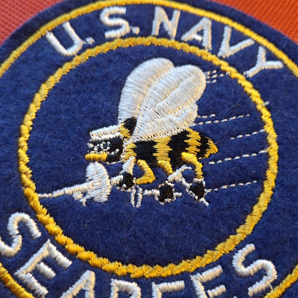 US Navy WW2 Era SeaBees on Wool Patch