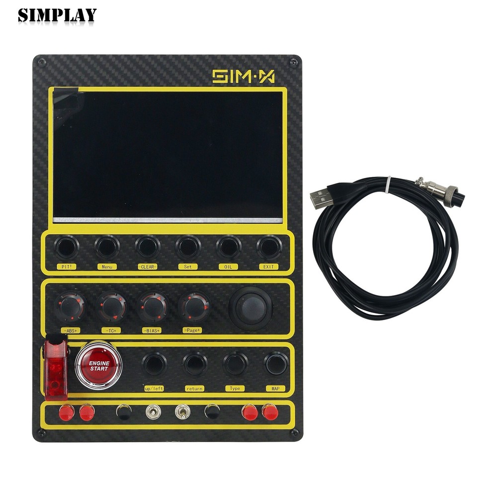 SIMX 7in LCD Screen Racing Control Box Simulator PC Secondary Screen