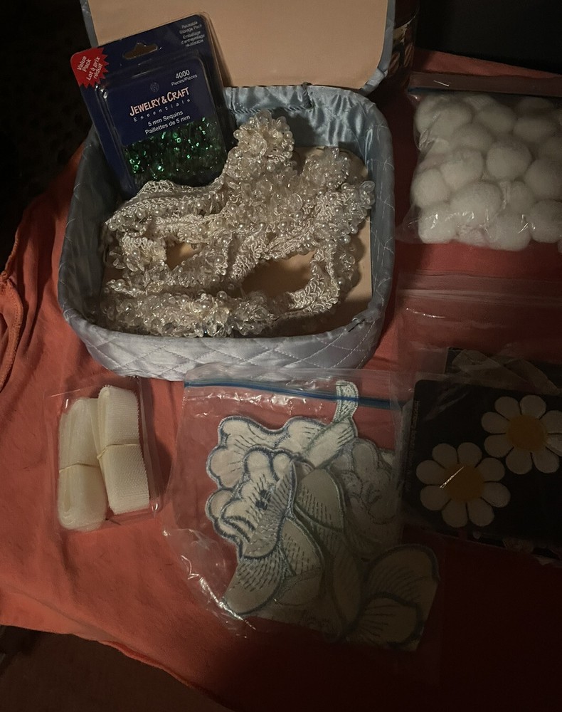 Sewing Basket With Supplies