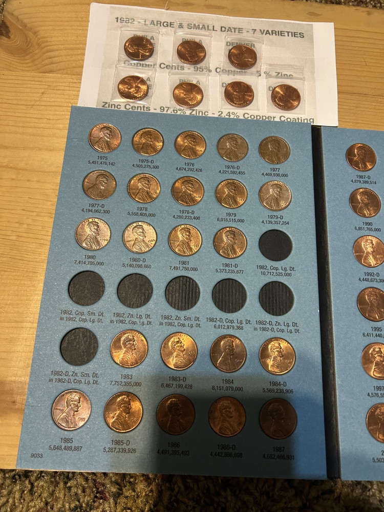 1941-2025 COMPLETE FOLDERS MISSING 2019 W COIN
