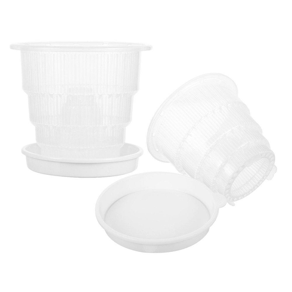 Transparent Orchid Pot Plastic Flowerpots High Transparency Clear