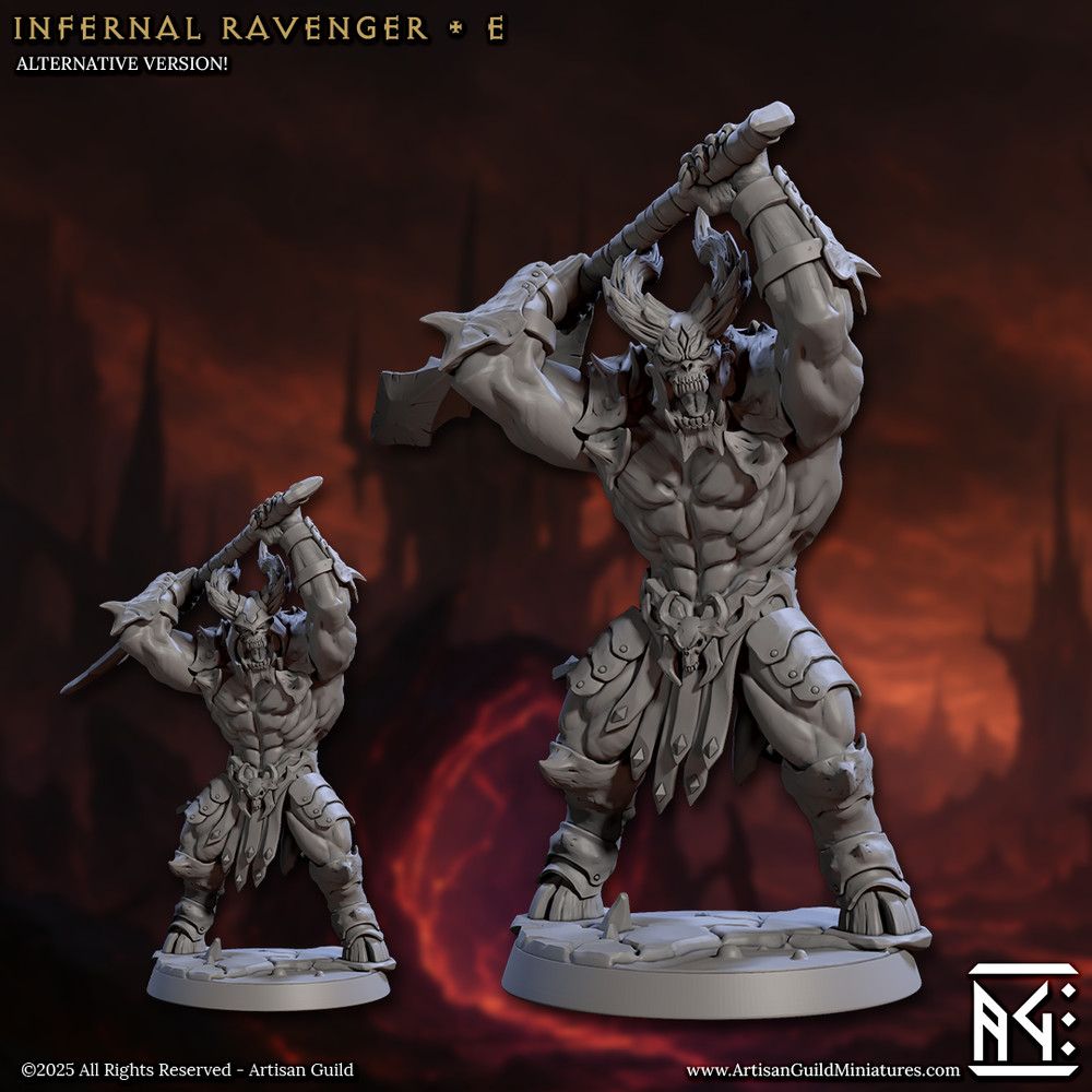 Infernal Warrior - Devil Fighter - Maul - Artisan Guild - Dungeons and Dragons