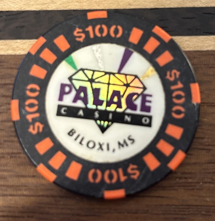 Palace Casino Biloxi Mississippi $100 Casino Poker Chip