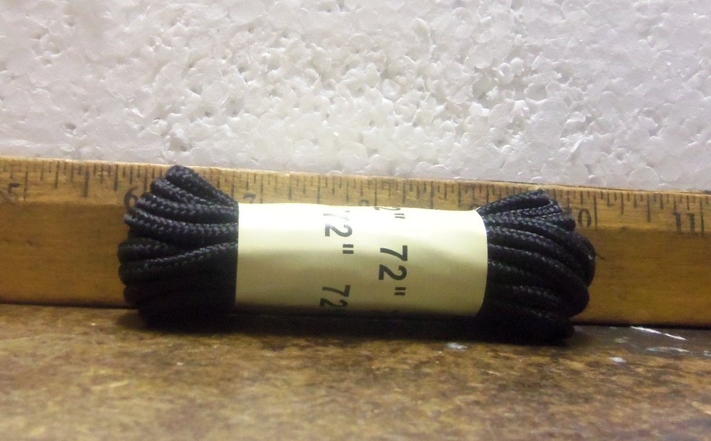 1 pr - 72" Black Nylon Boot Laces