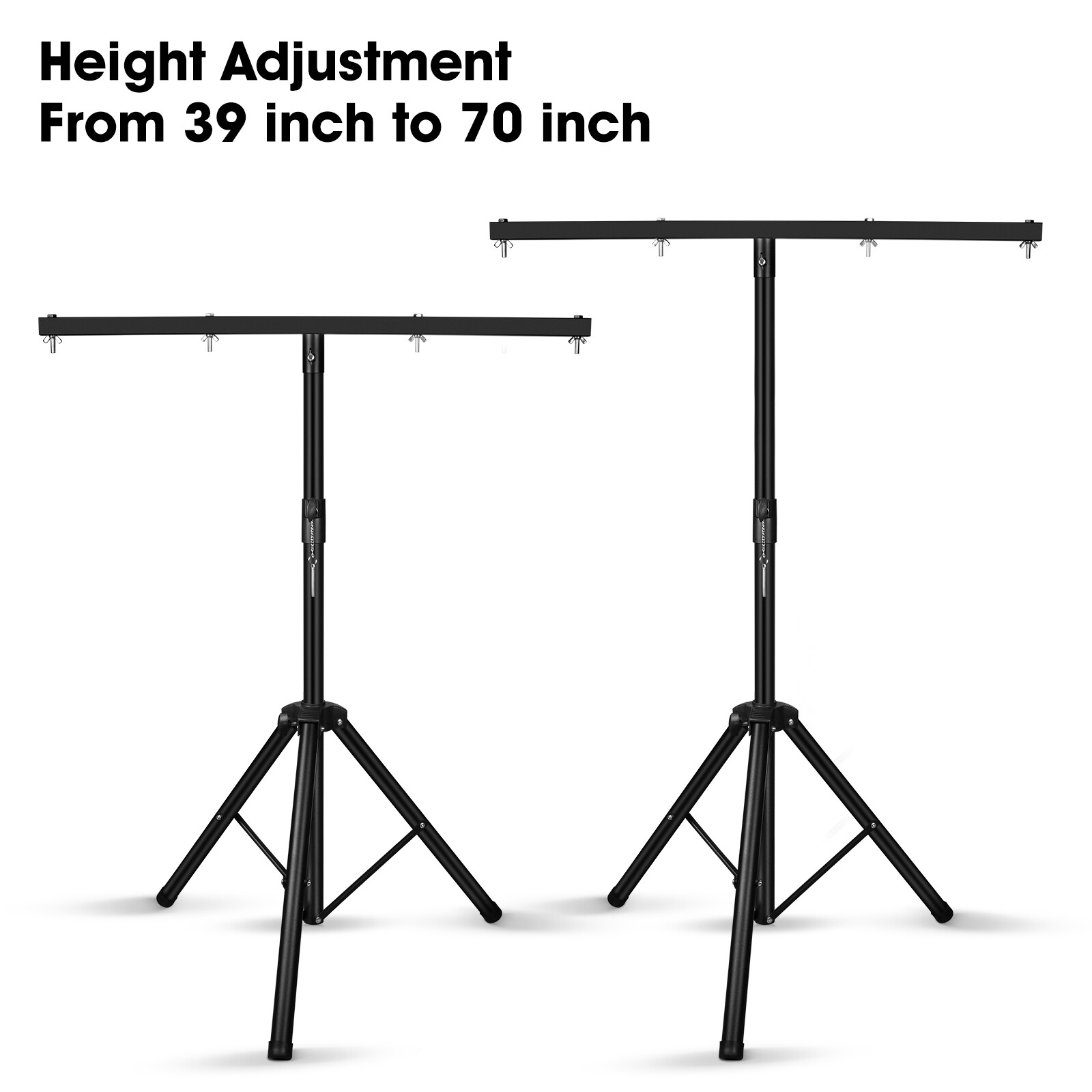 LED Par Light Tripod Stand &T-Bar Adjustable Stage Lighting DJ Disco Light Stand