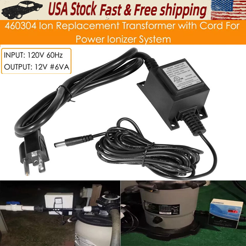 460304 Ionizer Transformer, Replacement Charging Cord Adapter
