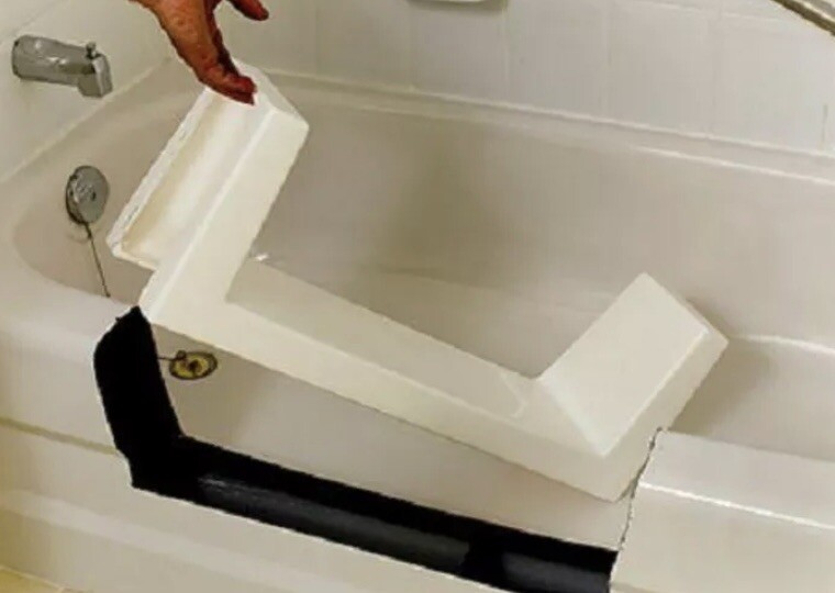Walk-In Bath Tub Shower Quick Step-Through Insert DIY White