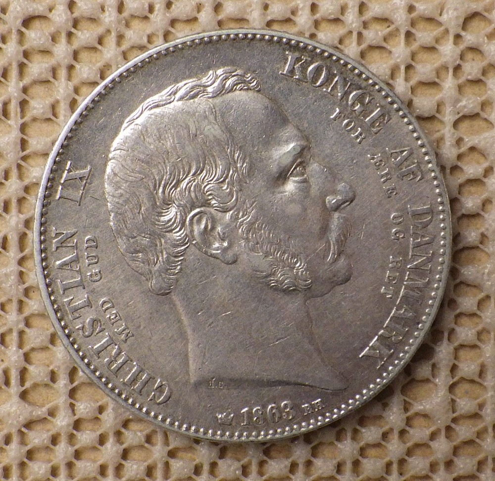 1863 Denmark 2 Rigsdaler Silver