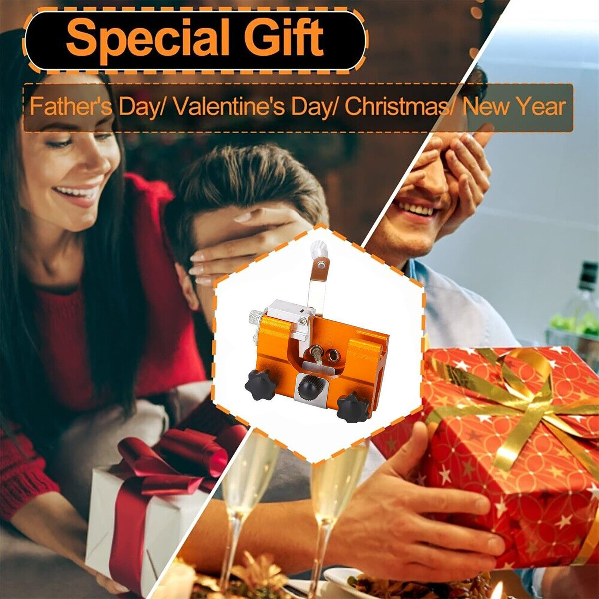 Chainsaw Chain Sharpening Jig Portable Hand Crank Sharpener Tool Set