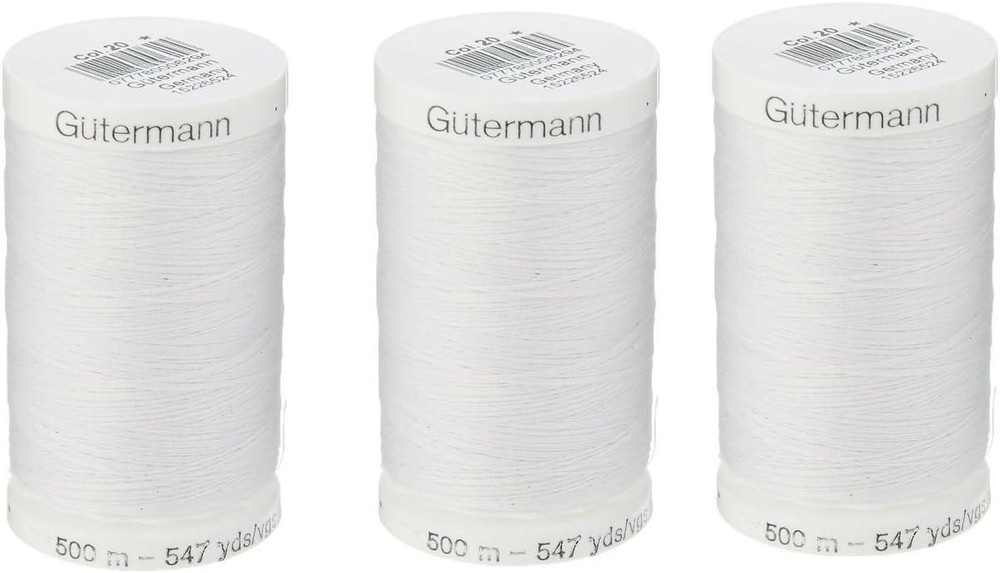 All Purpose Sewing Thread 3Pack Polyester 547Yd Spools For Quilting Craft
