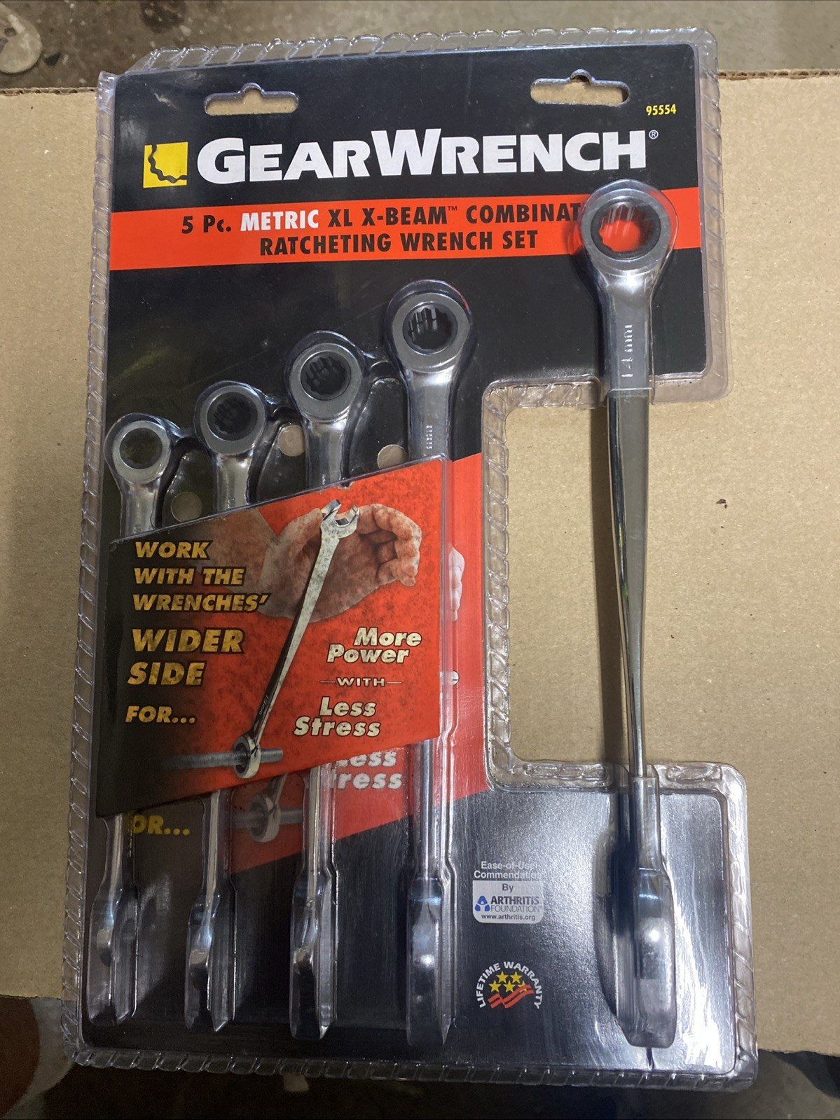 GearWrench, 5pc. Met XL X-Beam Combo Wrench Set, Part #95554