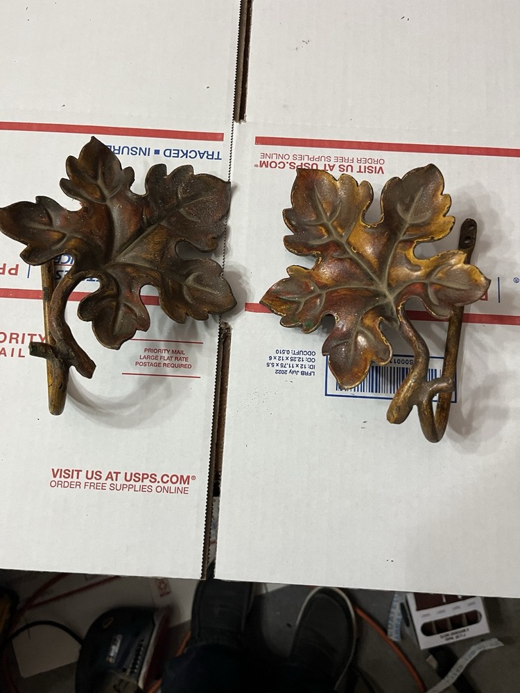 Vintage drapery brackets