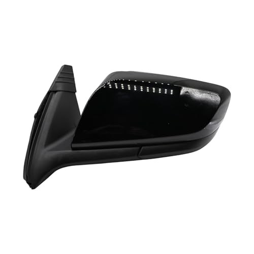 Gloss Black Driver Side Mirror Assembly Compatible with 2014-2019 Impala Left