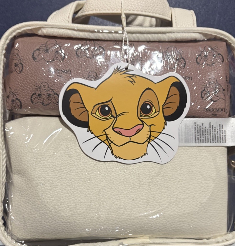 Primark Disney The Lion King Simba 3 Piece Toiletry Makeup Travel Bag Set NEW
