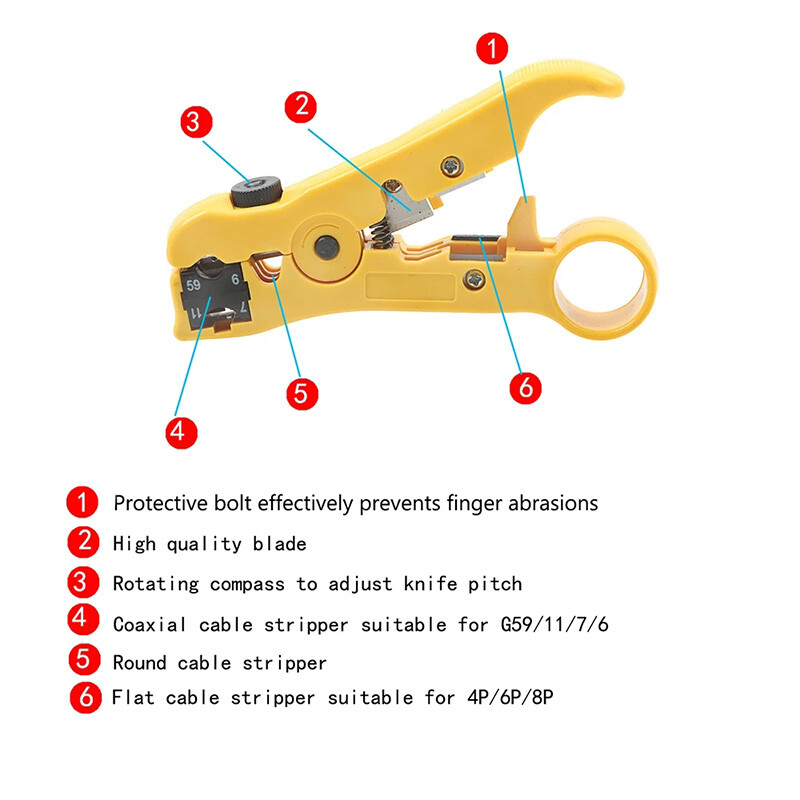 Rj45 Tool Network Crimper Cable Stripping Plier Stripper Crimping Tool Kit