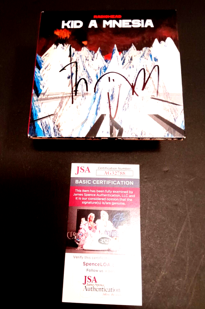 RADIOHEAD Thom Yorke SIGNED Kid Amnesia CD JSA COA