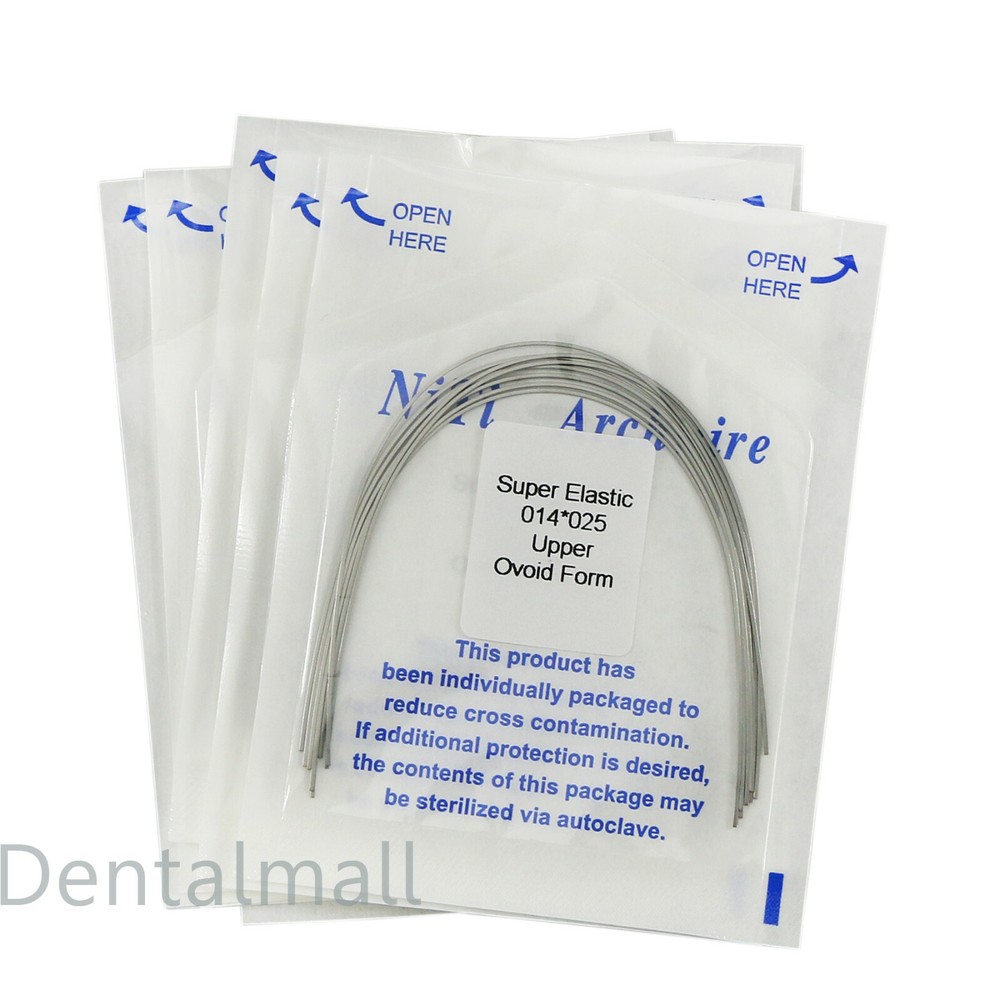 1 Pack 10Pcs Dental Orthodontic Rectangular Super Elastic Niti Arch Wires Ovoid