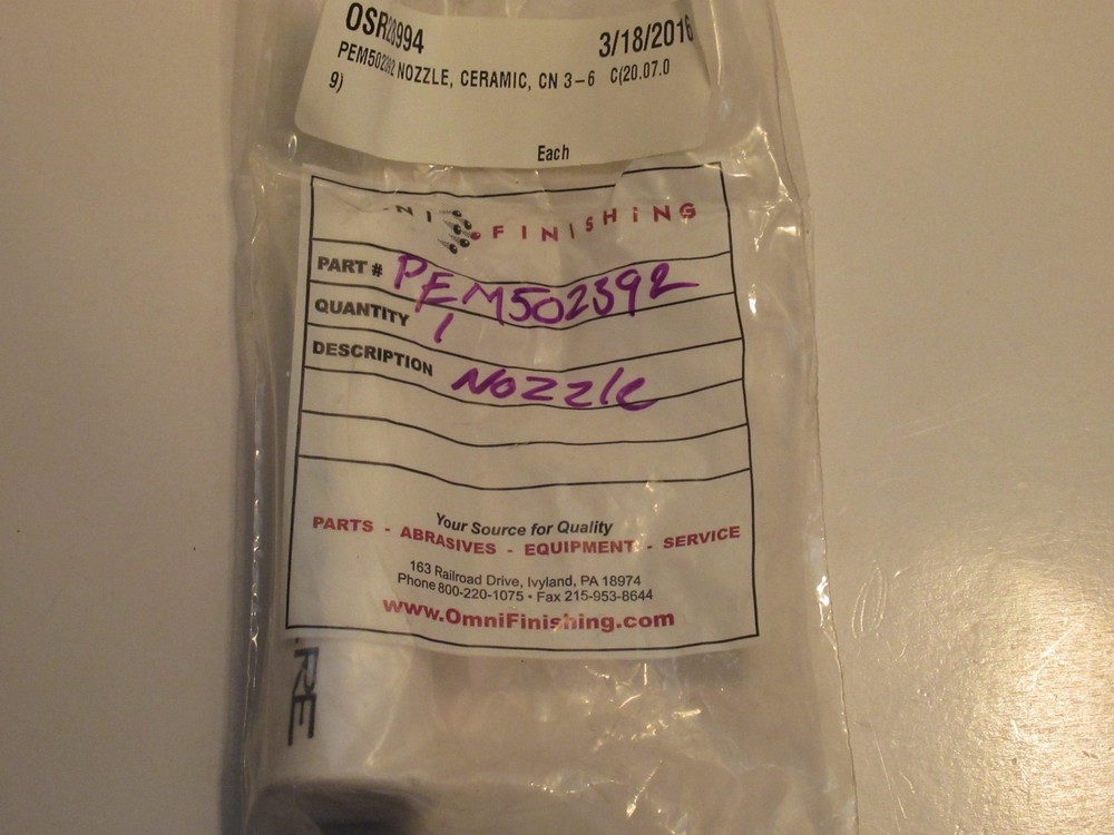 EMPIRE PEM502392 CERAMIC NOZZLE CONE NEW